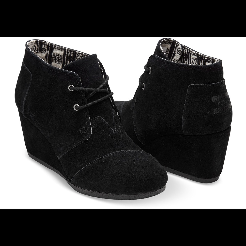 Black Suede Women’s Desert Wedges